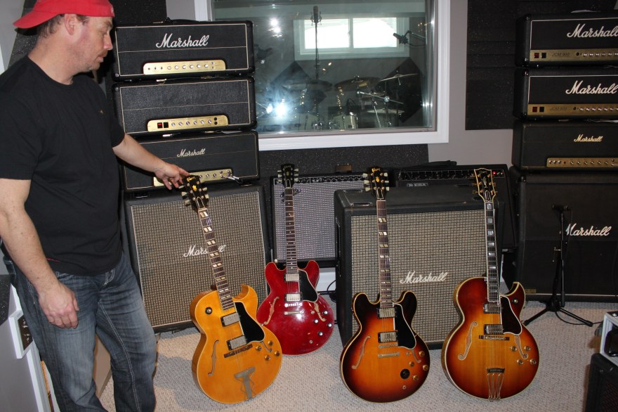 1957 ES 175,  1959 ES 345,  1961 Gibson ES,  1964 Gibson Byrdland